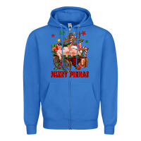 True Royal merry pig mas Zipper Hoodie - FaDigitalArtStudio