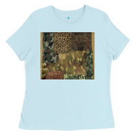 Baby Blue camouflage leopard patches Ladies Tee - BarkalooDesign