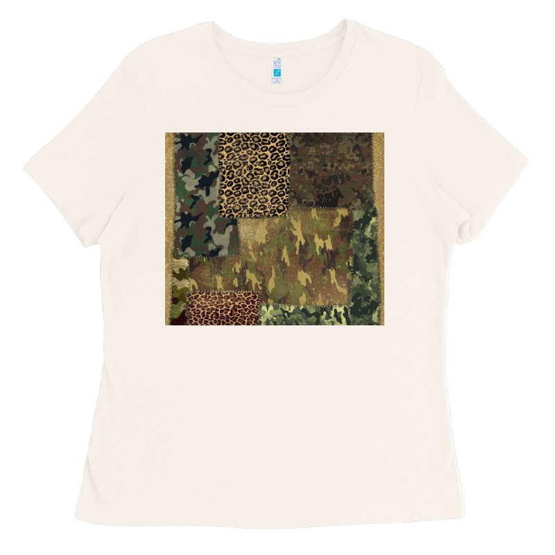 Camouflage Leopard Patches Ladies Tee by BarkalooDesign | Teevron