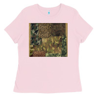 Bubblegum Pink camouflage leopard patches Ladies Tee - BarkalooDesign