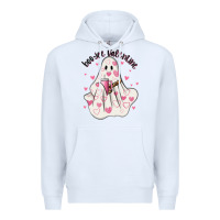 White boo jee valentine Premium Hoodie - MaliasSmallBusiness
