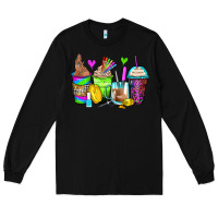 Black nail art coffee cups Long Sleeve Tee - Zillion Design Studio