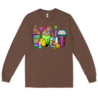 Chestnut nail art coffee cups Long Sleeve Tee - Zillion Design Studio