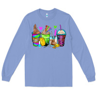 Colony Blue nail art coffee cups Long Sleeve Tee - Zillion Design Studio