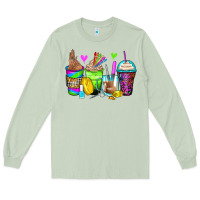Matcha nail art coffee cups Long Sleeve Tee - Zillion Design Studio