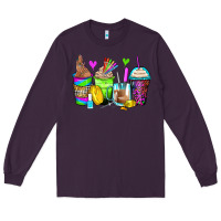 Plum nail art coffee cups Long Sleeve Tee - Zillion Design Studio