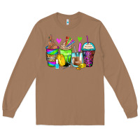 Toasted Coconut nail art coffee cups Long Sleeve Tee - Zillion Design Studio