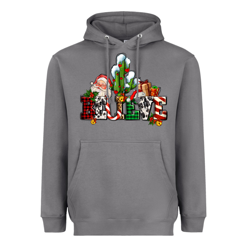 Believe Christmas And Santa Heavyweight Hoodie by AdoDesignShop | Teevron