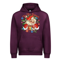 Mauve Wine mexican santa Urban Hoodie - MaliasSmallBusiness