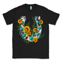 Black cowhide sunflower horseshoe Classic Tee - Zillion Design Studio