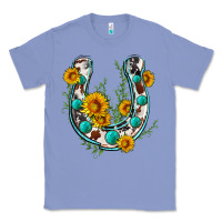 Colony Blue cowhide sunflower horseshoe Classic Tee - Zillion Design Studio