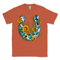 Copper cowhide sunflower horseshoe Classic Tee - Zillion Design Studio