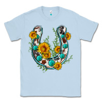 Cowhide Sunflower Horseshoe Classic Tee | Teevron