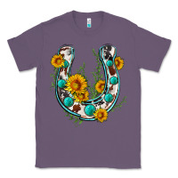 Lavender cowhide sunflower horseshoe Classic Tee - Zillion Design Studio