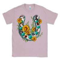 Lilac cowhide sunflower horseshoe Classic Tee - Zillion Design Studio