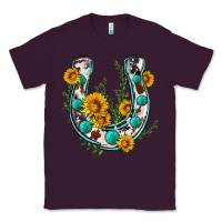 Plum cowhide sunflower horseshoe Classic Tee - Zillion Design Studio