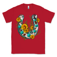 Red cowhide sunflower horseshoe Classic Tee - Zillion Design Studio