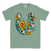 Sage cowhide sunflower horseshoe Classic Tee - Zillion Design Studio