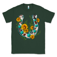 Sports Green cowhide sunflower horseshoe Classic Tee - Zillion Design Studio