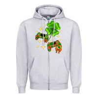 Heather Grey St. Patrick's Day with game control and clover Zipper Hoodie - Neo Western