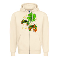 Sandshell St. Patrick's Day with game control and clover Zipper Hoodie - Neo Western