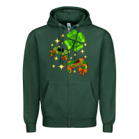 St. Patrick's Day With Game Control And Clover Zipper Hoodie | Teevron
