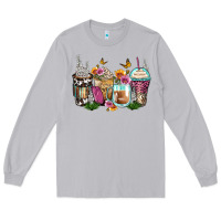 Moon Dust floral coffee cups Long Sleeve Tee - Zillion Design Studio