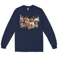 Floral Coffee Cups Long Sleeve Tee | Teevron