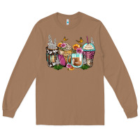 Toasted Coconut floral coffee cups Long Sleeve Tee - Zillion Design Studio