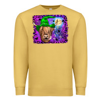 Antique Gold highland cow halloween Premium Sweatshirt - JahusDesignShop
