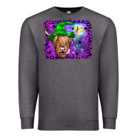 Charcoal Heather highland cow halloween Premium Sweatshirt - JahusDesignShop