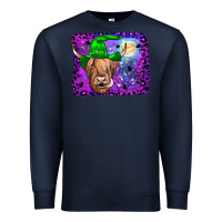 Navy highland cow halloween Premium Sweatshirt - JahusDesignShop