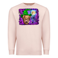 Pale Pink highland cow halloween Premium Sweatshirt - JahusDesignShop