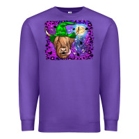 Purple highland cow halloween Premium Sweatshirt - JahusDesignShop