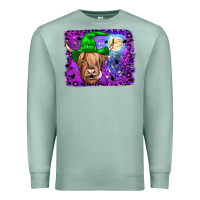 Seafoam highland cow halloween Premium Sweatshirt - JahusDesignShop