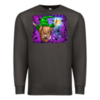 Smoke highland cow halloween Premium Sweatshirt - JahusDesignShop