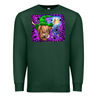 Sports Green highland cow halloween Premium Sweatshirt - JahusDesignShop