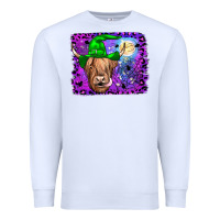 White highland cow halloween Premium Sweatshirt - JahusDesignShop