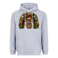 Heather Grey deer rainbow Heavyweight Hoodie - JahusDesignShop