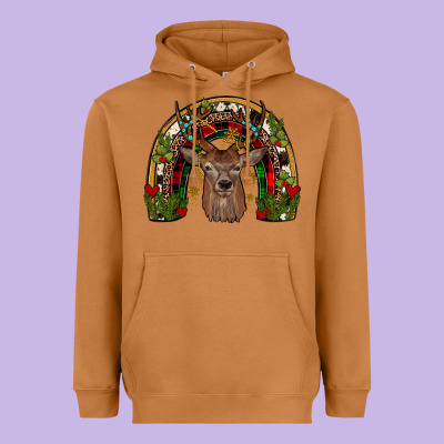 Deer Rainbow Heavyweight Hoodie Designed By Jahusdesignshop