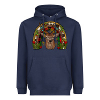 Navy deer rainbow Heavyweight Hoodie - JahusDesignShop