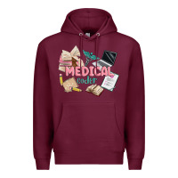 Burgundy medical codler Premium Hoodie - MaliasSmallBusiness
