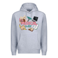 Heather Grey medical codler Premium Hoodie - MaliasSmallBusiness