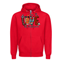 Red for the love of halloween Zipper Hoodie - CowhideDigitalArt