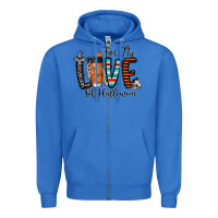 True Royal for the love of halloween Zipper Hoodie - CowhideDigitalArt