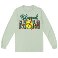 Matcha western blessed mom with softball Long Sleeve Tee - texasbilliewilder