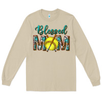 Mushroom western blessed mom with softball Long Sleeve Tee - texasbilliewilder