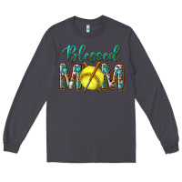 Smoke western blessed mom with softball Long Sleeve Tee - texasbilliewilder
