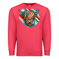 Cardinal highland cow serape Premium Sweatshirt - JahusDesignShop