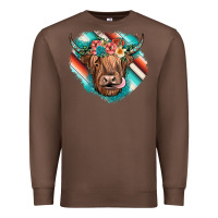Chestnut highland cow serape Premium Sweatshirt - JahusDesignShop